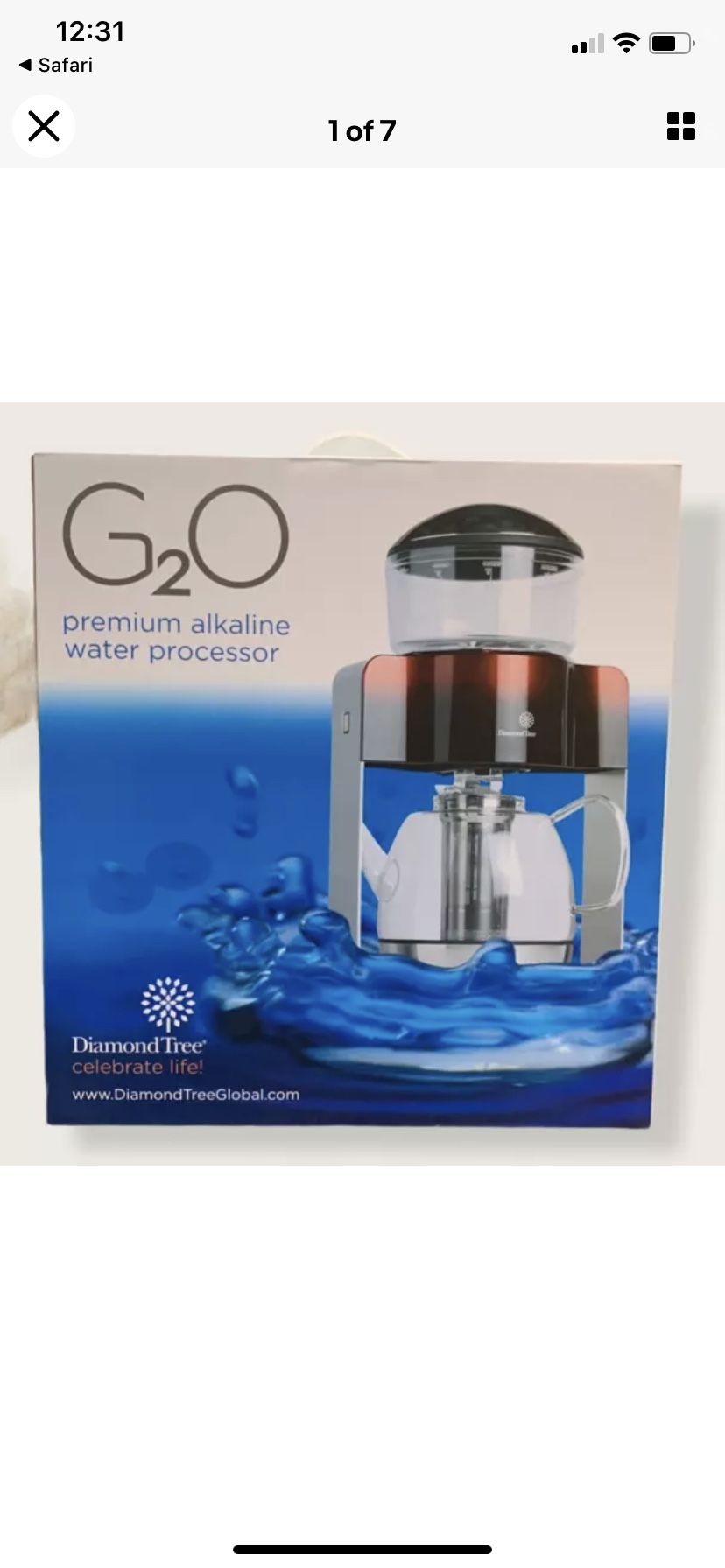 NEW Diamond Tree G2O Premium Alkaline Water Processor
