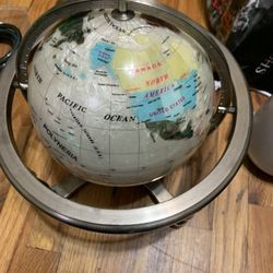 Mother Of Pearl Gemstone Desk Globe