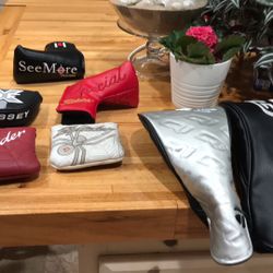 Head covers Titleist, tailor-made, Seymour, Scotty, Cameron odyssey