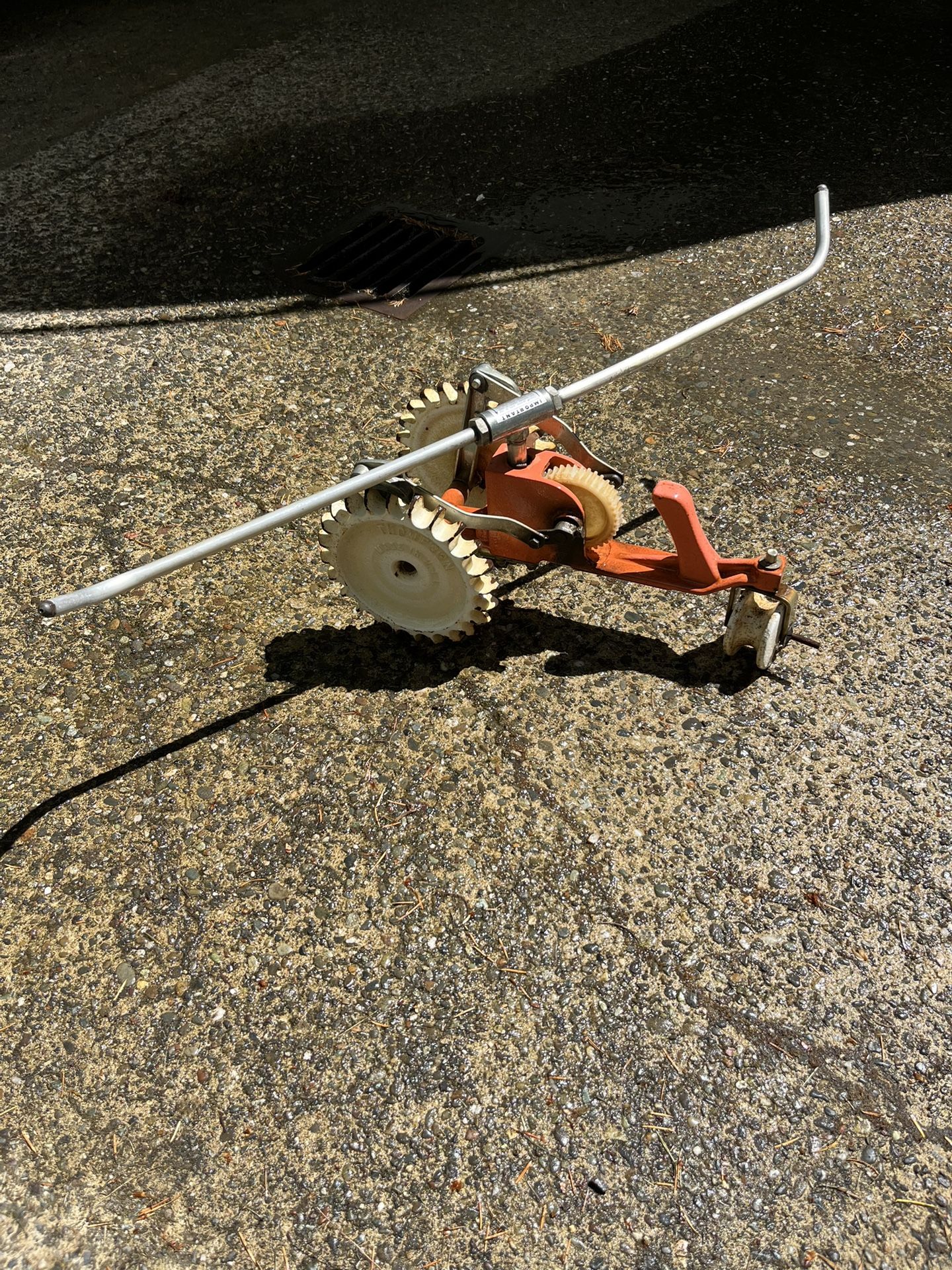 Vintage Thompson Traveling Tractor Walking Lawn Sprinkler