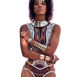 African One Piece Swimsuit Swimwear Beachwear Bathing Suit 