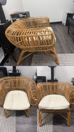 Vintage bamboo accent chair