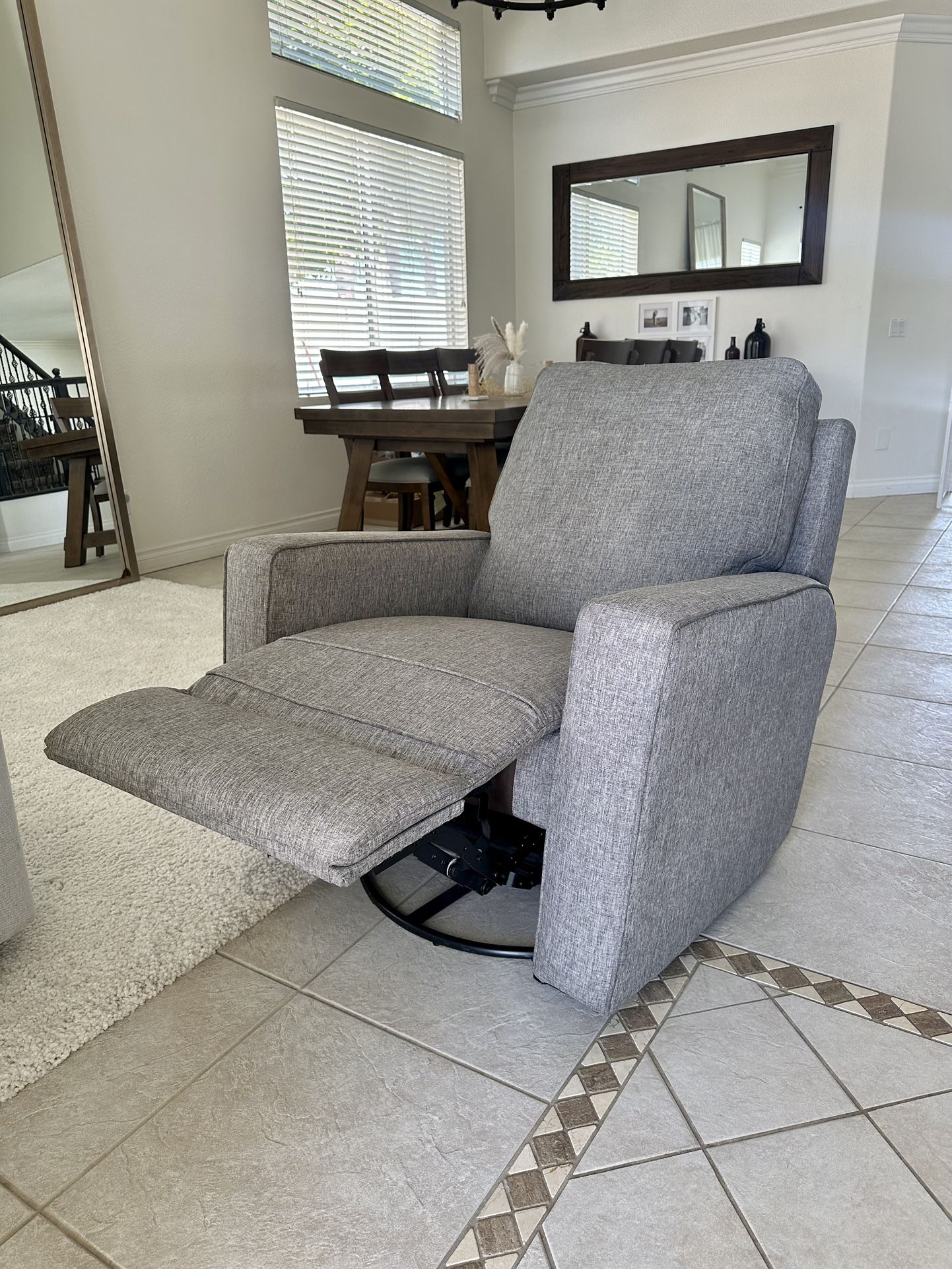 True Innovations Paxley Fabric Swivel Glider Recliner. Seen on https
