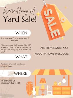 YARD SALE!!