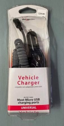 NEW SEALED Vehicle Charger Fit Most Micro USB Charging Ports just $3