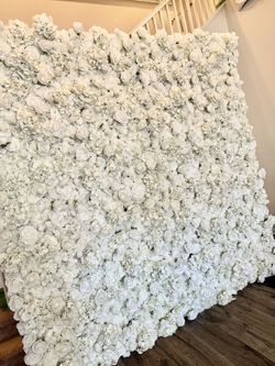 White Flower Wall Wedding