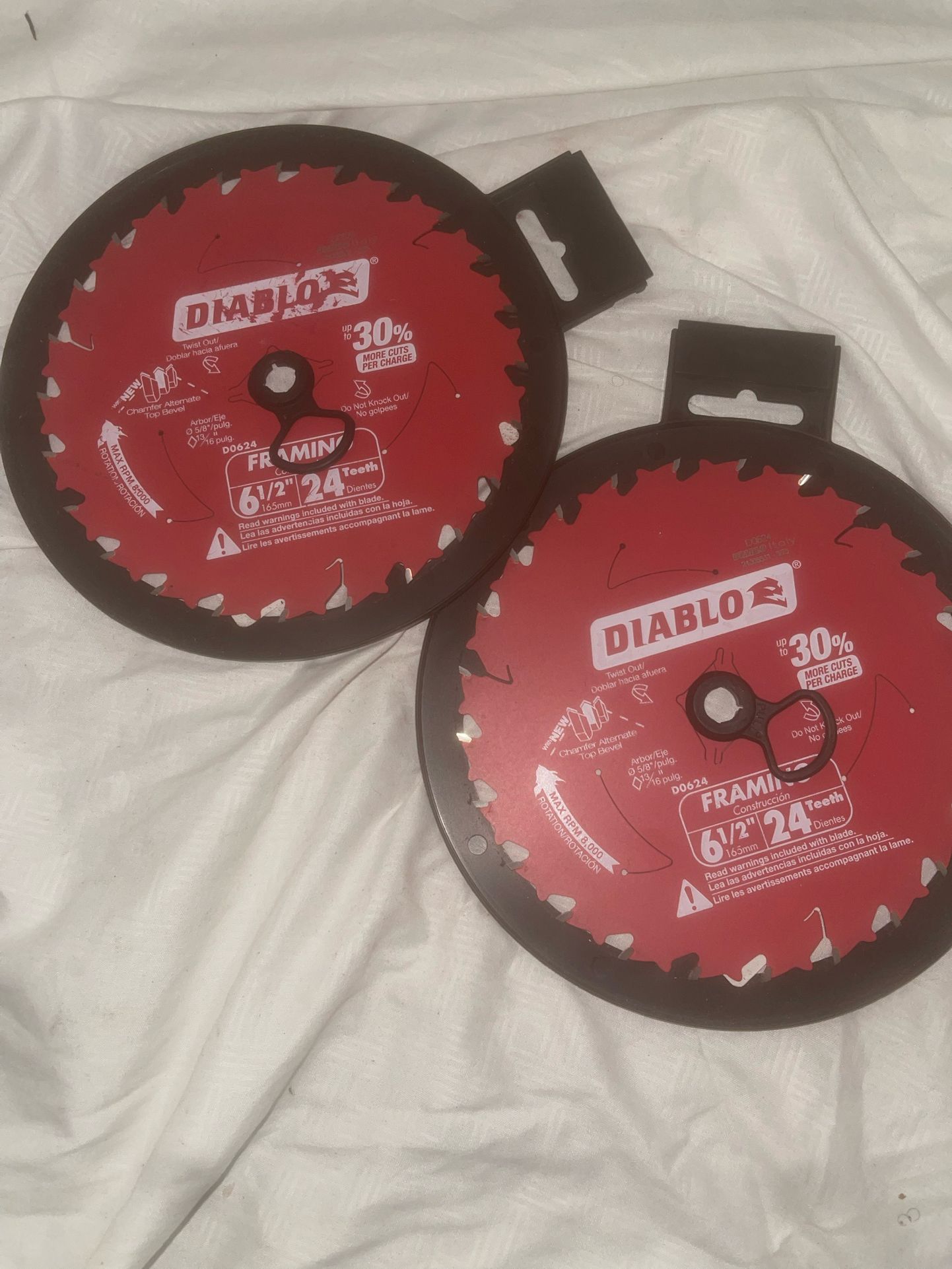 Diablo 6-1/2 inch 24-tooth framing saw blade (model D0624X).