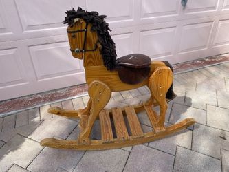 Vintage Klapat 1978 Wood Hobby Horse / Rocking Horse from Estate Home, West Boynton / Delray Jog