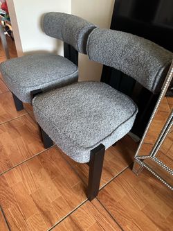 Modern 2pc chairs -color grey