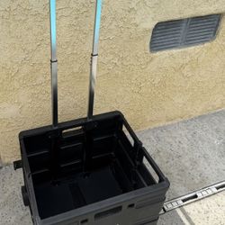 Collapsible Rolling Crate with Lid from Office Depot