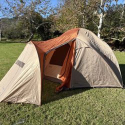 6-Person Tent, 3-Season Tent +Stakes; sleeping bag / mats xtra $25