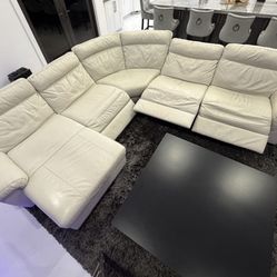 Luxury 5 Piece Leather Sectional Sofa / Living Room Sectional