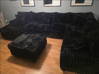 🏴 Brand New Artisan 3pc Wham Black XL LAF Sectional! 🔥(TAX INCLUDED)