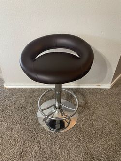 Bar Stool Brown with Adjustable Height