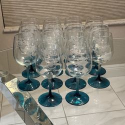 Miami Dolphins Wine Glasses 