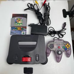 Nintendo 64 console with super Mario 64