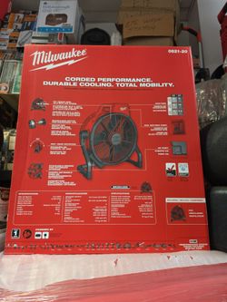 M18 Milwaukee 18" brushless fan TOOL ONLY, NEW, Financing available