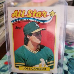 Jose Canseco 1989 Topps All-star 1989 Topps Baseball Cards 