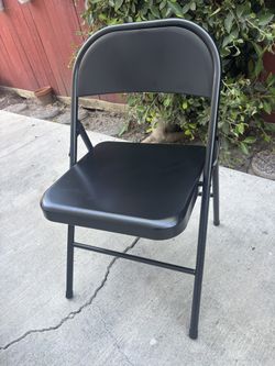 Six Peakform Metal Folding Chairs