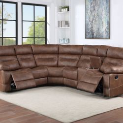 🔥Brand New Manual Reclining Sectional Sofa 💥Only $49 Today And Pay Later With Or Without Credi💥
