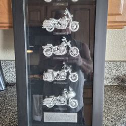 Harley Davidson Cast Medal Shadow Box
