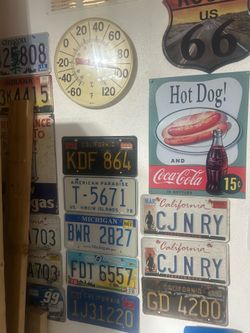 Retired license plates $ 10 each