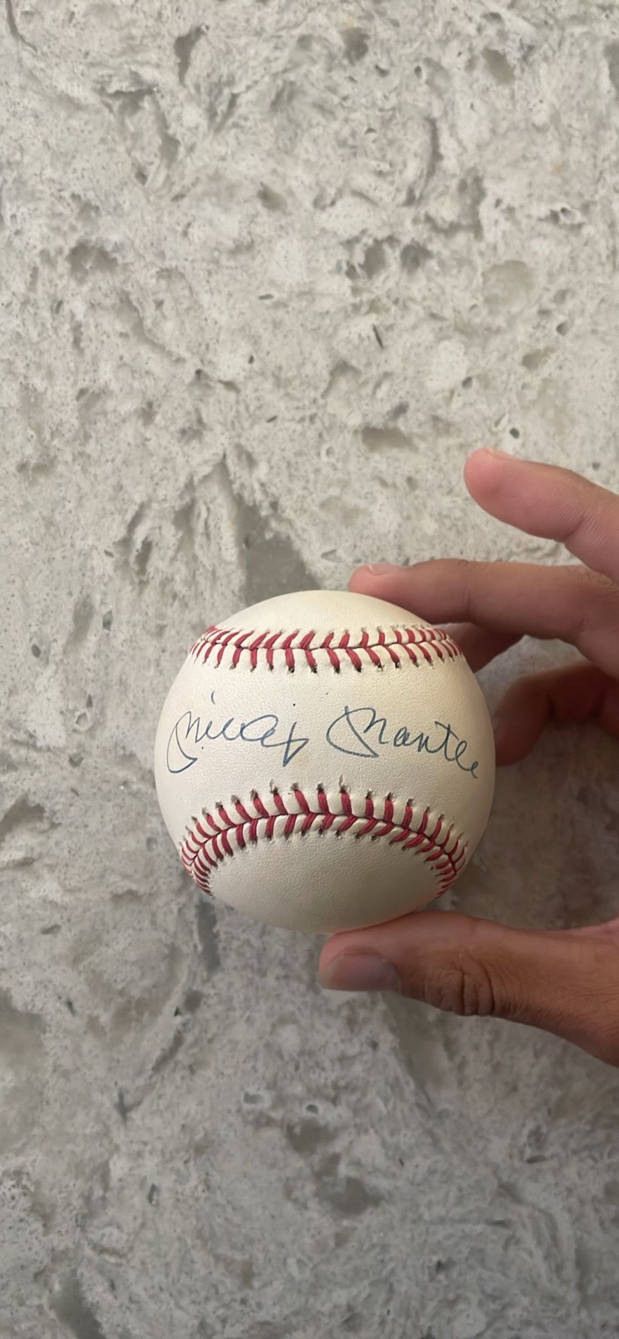 Signed Mickey Mantle Baseball