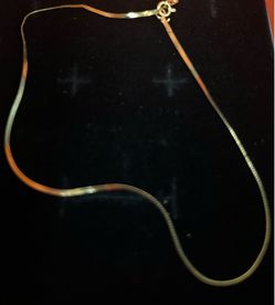 14karat Solid Gold Small Herringbone necklace