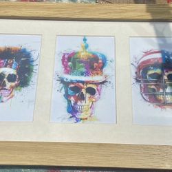 Skull Water Color Art
