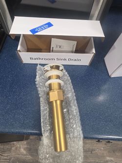 Bathroom Sink Drain With Overflow Gold