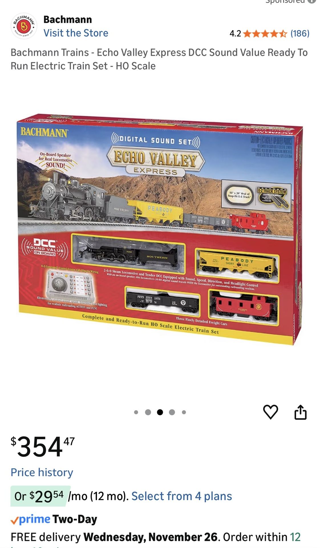 Bachmann Trains - Echo Valley Express DCC Sound Value Ready To Run Electric Train Set - HO Scale “New” $300 Firm On Price