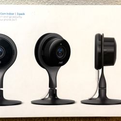 Google Nest Indoor Camera 3 Pack Open Box But Never Used