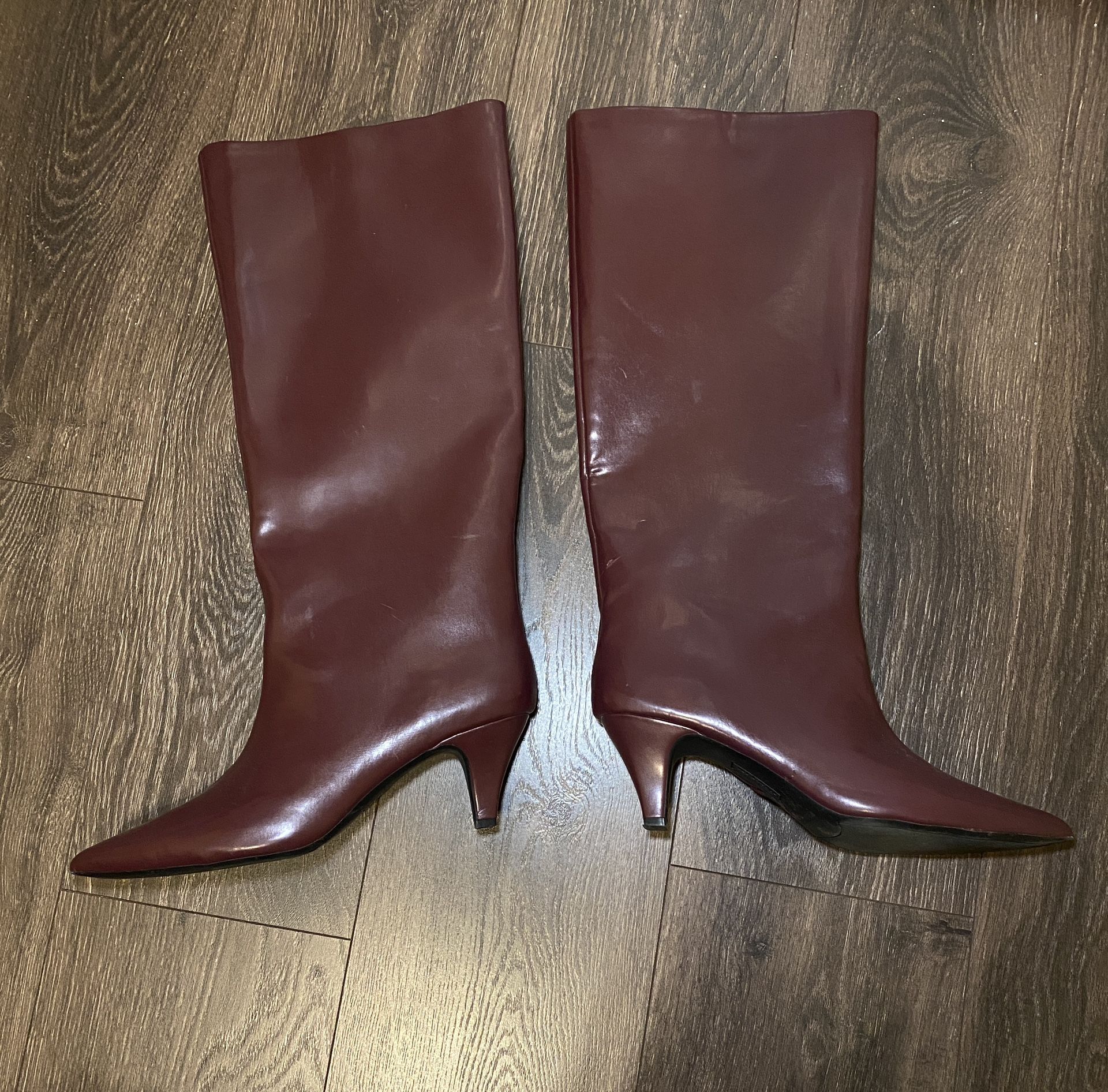 Tall Burgundy Boots