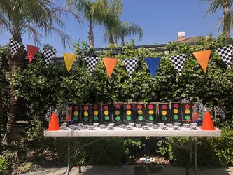 Themed Party Banners and Goodie Bags (Race Car Theme)