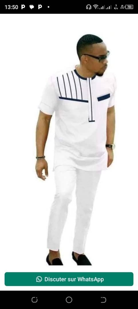 Nigerian Style Men's Tunic Complete Set