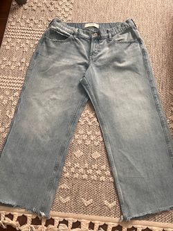 Hollister Womens Wide Leg Jeans Short (L-12/14)