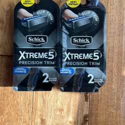 Schick Xtreme5 Precision Trim Disposable Razors, 2ct Pack
