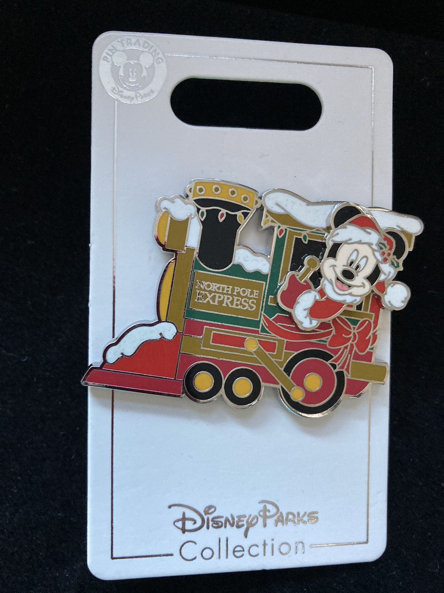 Disney Mickey Mouse North Pole Express Christmas Train Pin