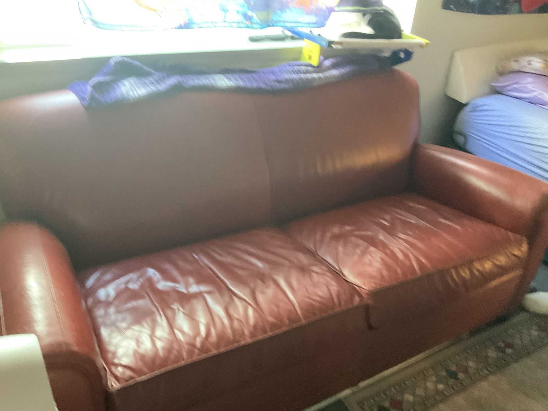 Free Red Leather Couch