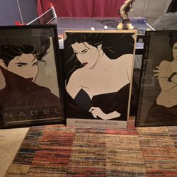 Patrick Nagels Prints 3 Piece Set Rare