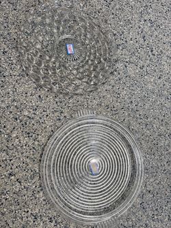 Lg 14” dia Stunning Detailed Glass serving or Display TRAYS, several available, must see