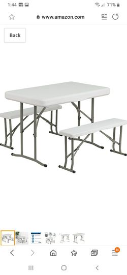 New folding table with 2 bench see pictures for dimensions