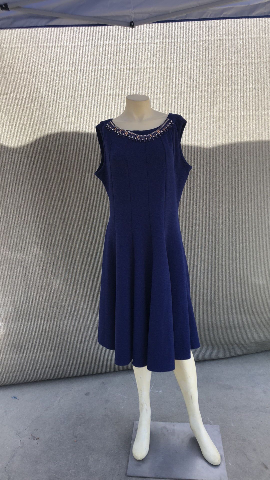 Electric Blue Pleated Dress Women’s Size 20