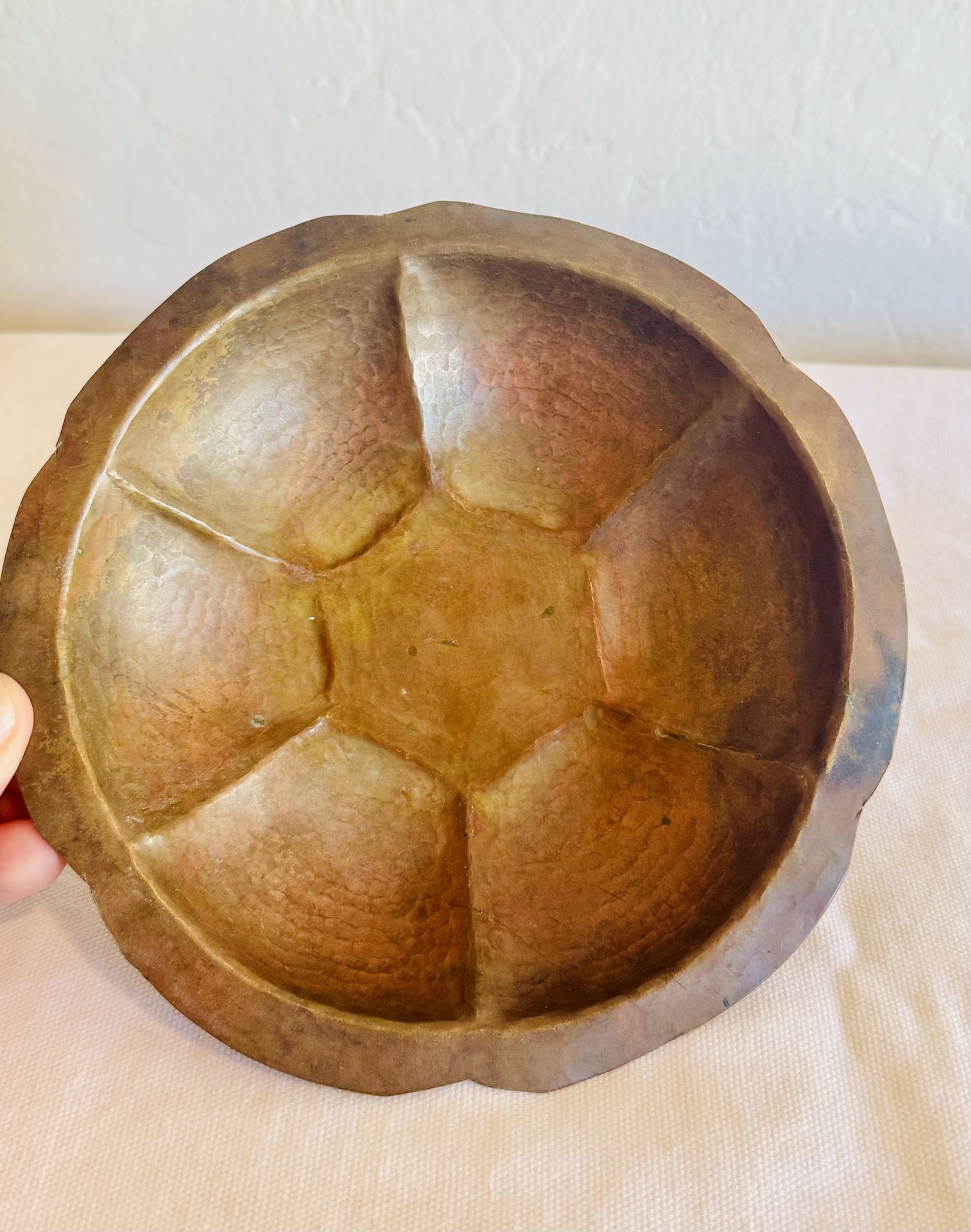 Vintage santa clara del cobra hand hammered copper plate