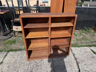 Large Wood Bookcase w/ Adjustable Shelves