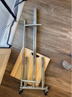 Clothing rack on wheels