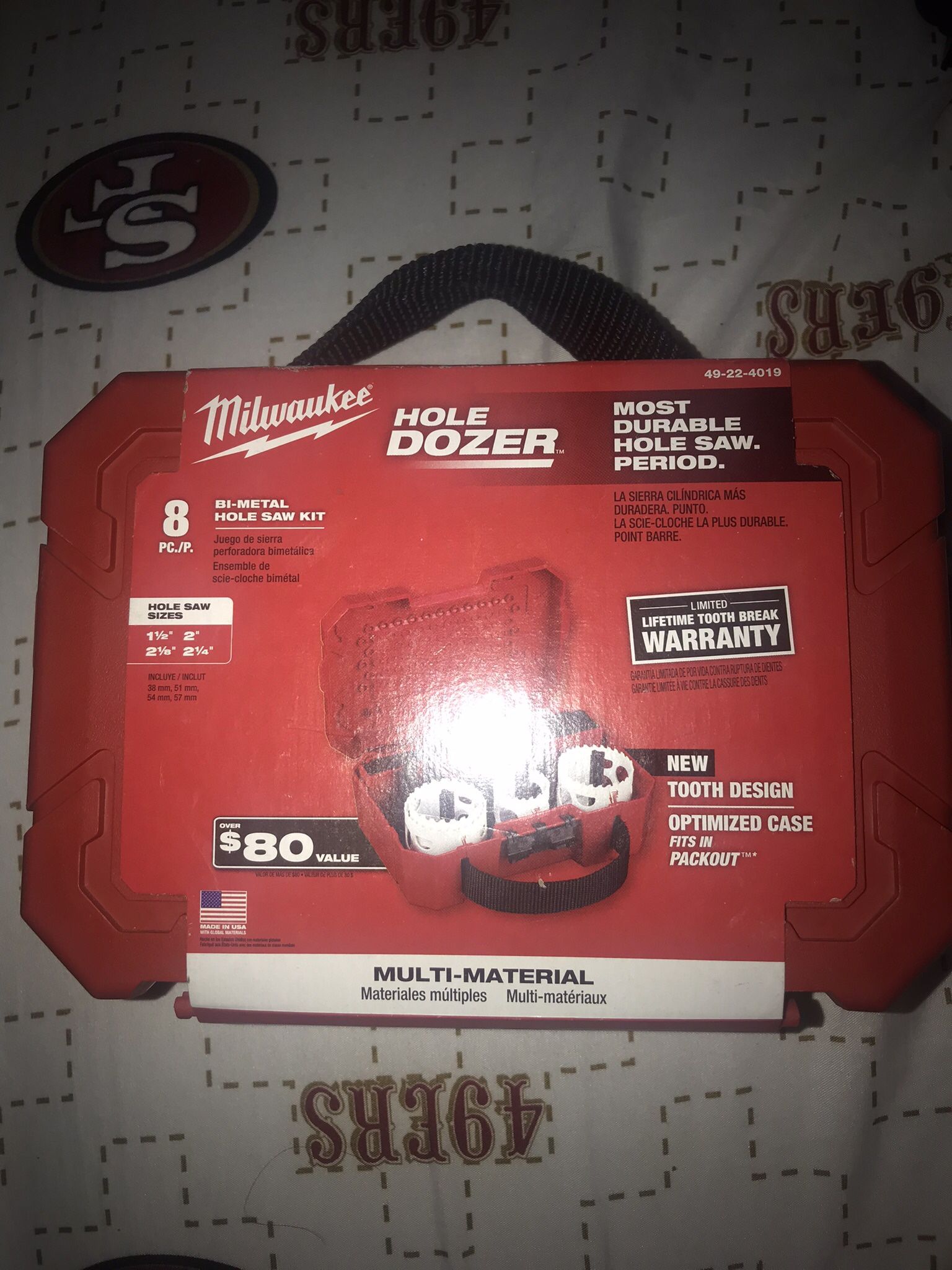 8pc Milwaukee Bi Metal Hole Saw Kit