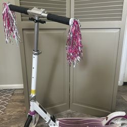 Kid’s Scooter (White And Pink With Tassels)