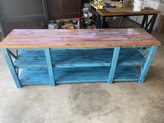 Farmhouse X entryway table or tv stand