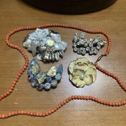 Vintage MCM Jewelry Lot Of 5 Pieces 